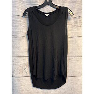 Splendid Black Sleeveless Pleated Shoulder Top Size XS